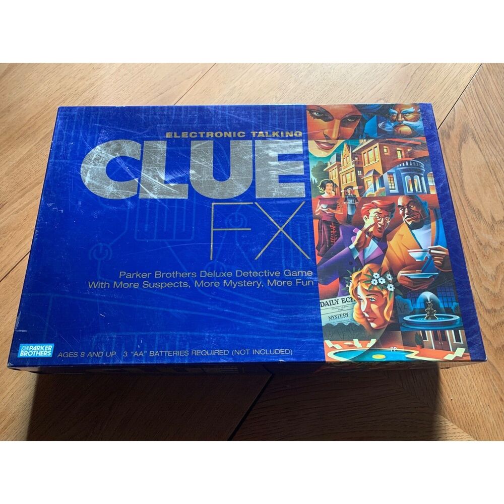 Clue FX Electronic Talking Game Deluxe Detective Butler - Tested EUC